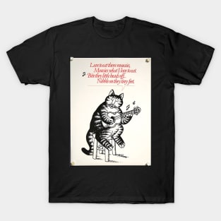 B Kliban Cat Guitar T-Shirt